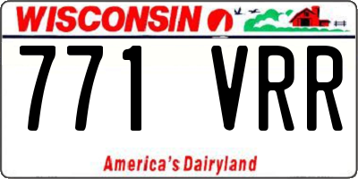 WI license plate 771VRR