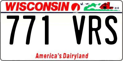 WI license plate 771VRS