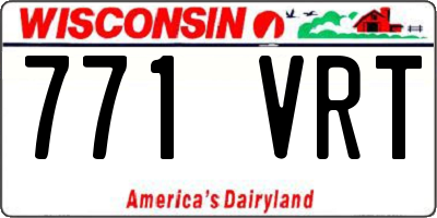 WI license plate 771VRT