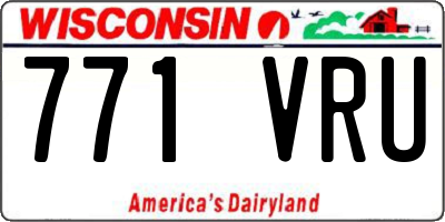 WI license plate 771VRU