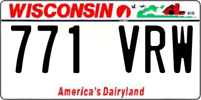 WI license plate 771VRW