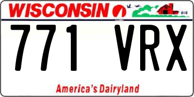 WI license plate 771VRX
