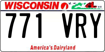 WI license plate 771VRY