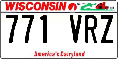 WI license plate 771VRZ