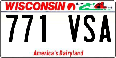 WI license plate 771VSA