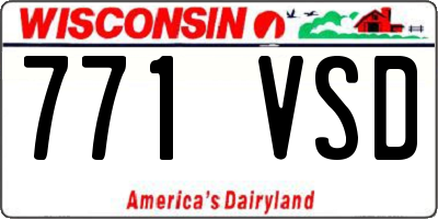 WI license plate 771VSD
