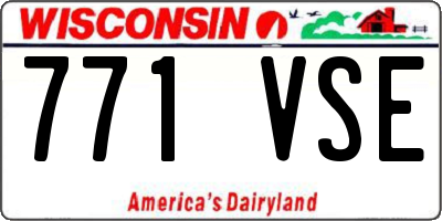 WI license plate 771VSE