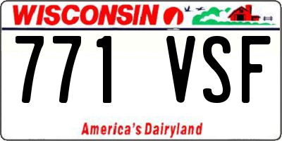 WI license plate 771VSF