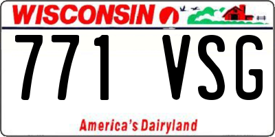 WI license plate 771VSG