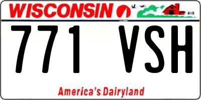 WI license plate 771VSH