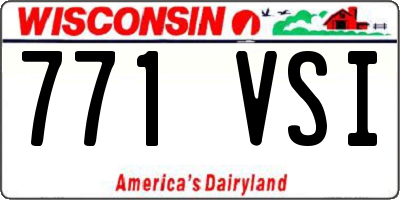 WI license plate 771VSI