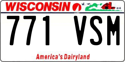 WI license plate 771VSM