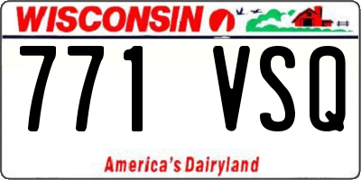WI license plate 771VSQ