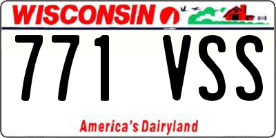 WI license plate 771VSS