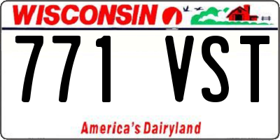 WI license plate 771VST