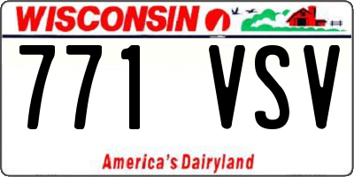 WI license plate 771VSV