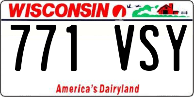 WI license plate 771VSY