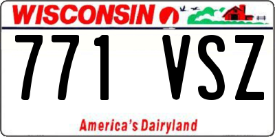 WI license plate 771VSZ