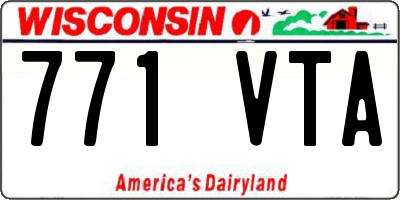 WI license plate 771VTA