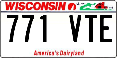 WI license plate 771VTE