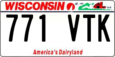WI license plate 771VTK
