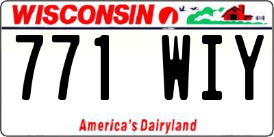 WI license plate 771WIY