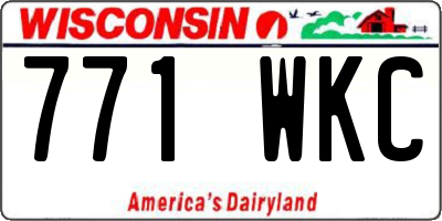 WI license plate 771WKC
