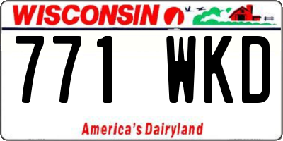 WI license plate 771WKD