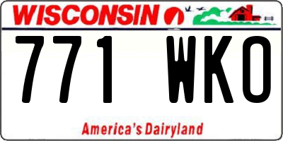 WI license plate 771WKO