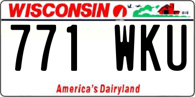 WI license plate 771WKU