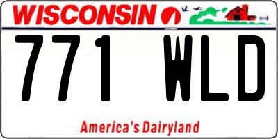 WI license plate 771WLD