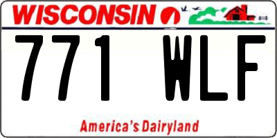 WI license plate 771WLF