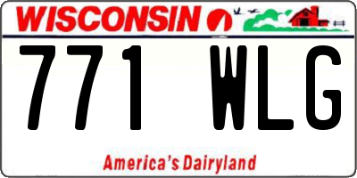 WI license plate 771WLG