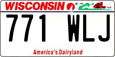WI license plate 771WLJ