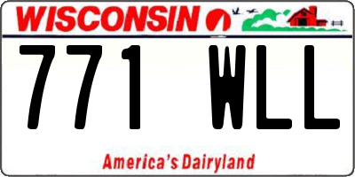 WI license plate 771WLL