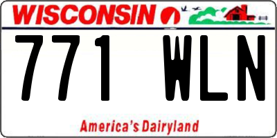 WI license plate 771WLN