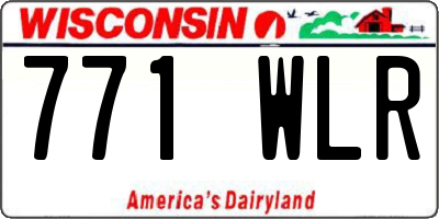 WI license plate 771WLR