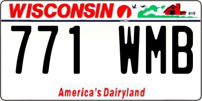 WI license plate 771WMB