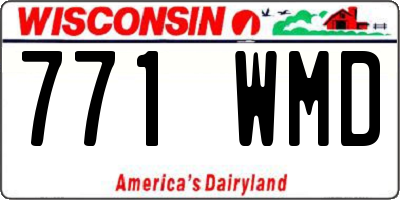 WI license plate 771WMD