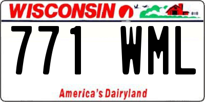 WI license plate 771WML
