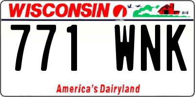 WI license plate 771WNK