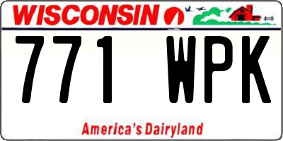 WI license plate 771WPK