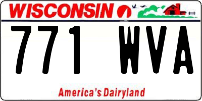 WI license plate 771WVA