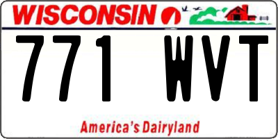 WI license plate 771WVT