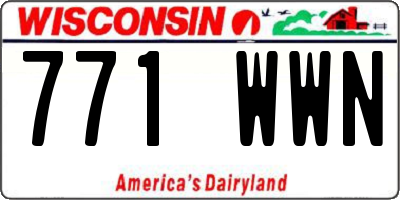 WI license plate 771WWN