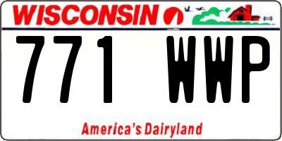 WI license plate 771WWP