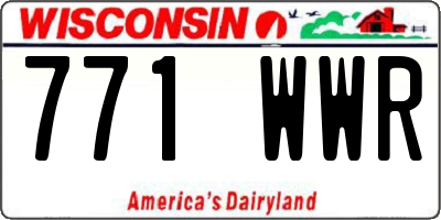 WI license plate 771WWR