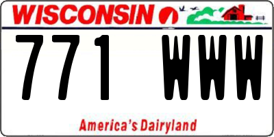 WI license plate 771WWW