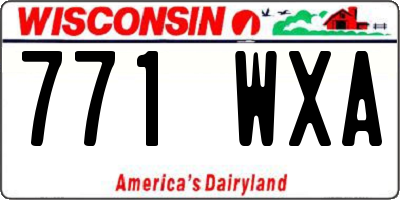 WI license plate 771WXA