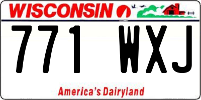 WI license plate 771WXJ